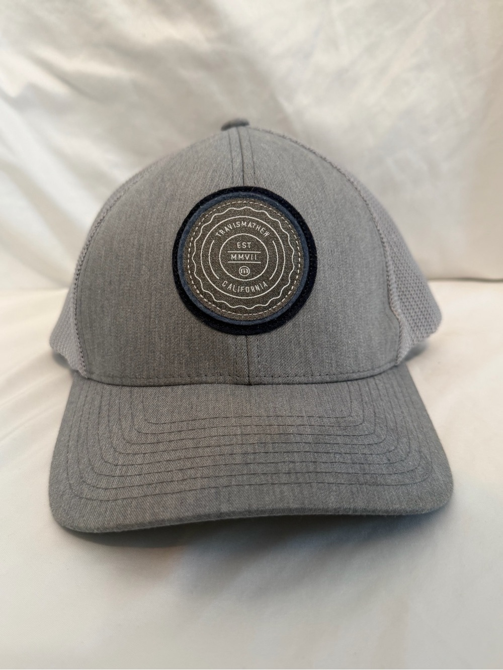 Gray Trucker Cap with Circular Patch